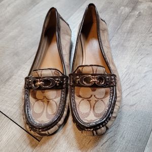 Coach Fortunata Signature Khaki Loafer